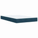 Pat box spring cu saltea, albastru, 120x190 cm, catifea - WALTI WALTI