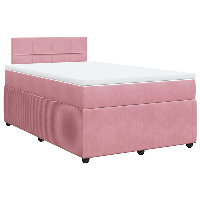 Pat box spring cu saltea, negru, 120x190 cm, catifea - WALTI WALTI