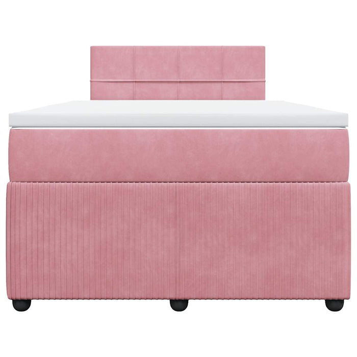 Pat box spring cu saltea, negru, 120x190 cm, catifea - WALTI WALTI