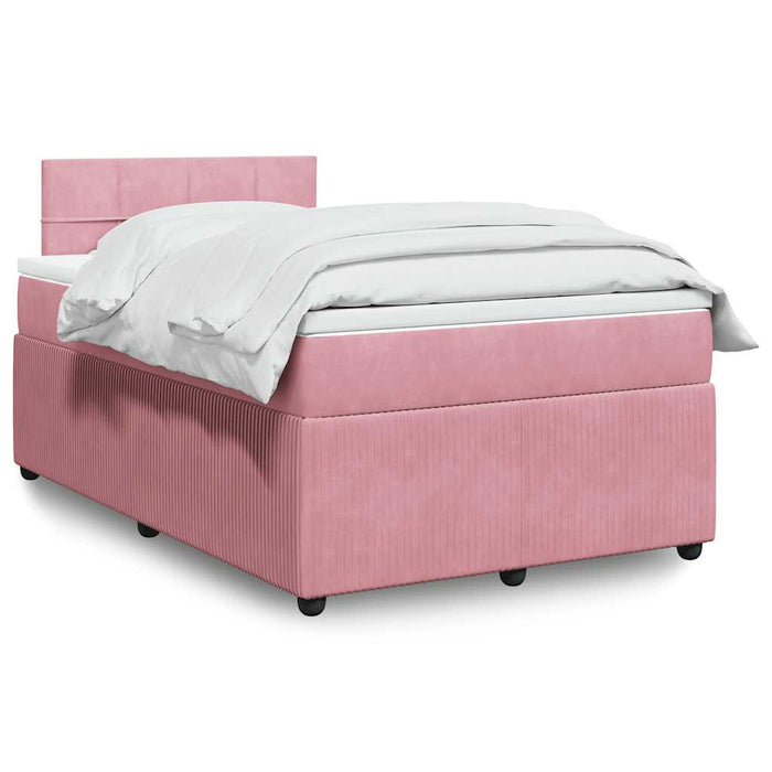 Pat box spring cu saltea, negru, 120x190 cm, catifea - WALTI WALTI