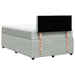Pat box spring cu saltea, gri deschis, 120x190 cm, catifea - WALTI WALTI
