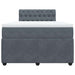 Pat box spring cu saltea, gri închis, 120x190 cm, catifea - WALTI WALTI