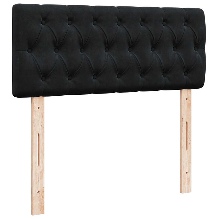 Pat box spring cu saltea, negru, 120x190 cm, catifea - WALTI WALTI
