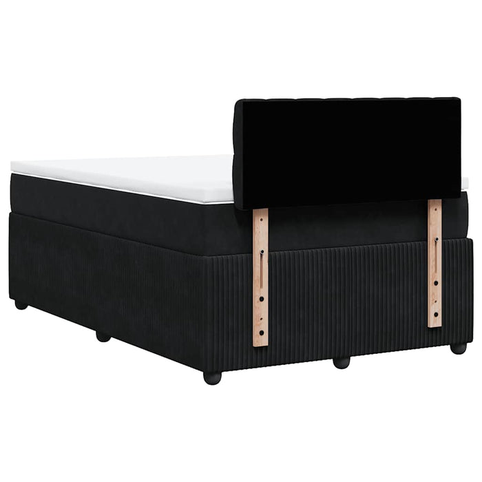 Pat box spring cu saltea, negru, 120x190 cm, catifea - WALTI WALTI