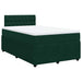 Pat box spring cu saltea, verde închis, 120x190 cm, catifea - WALTI WALTI