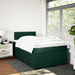 Pat box spring cu saltea, verde închis, 120x190 cm, catifea - WALTI WALTI