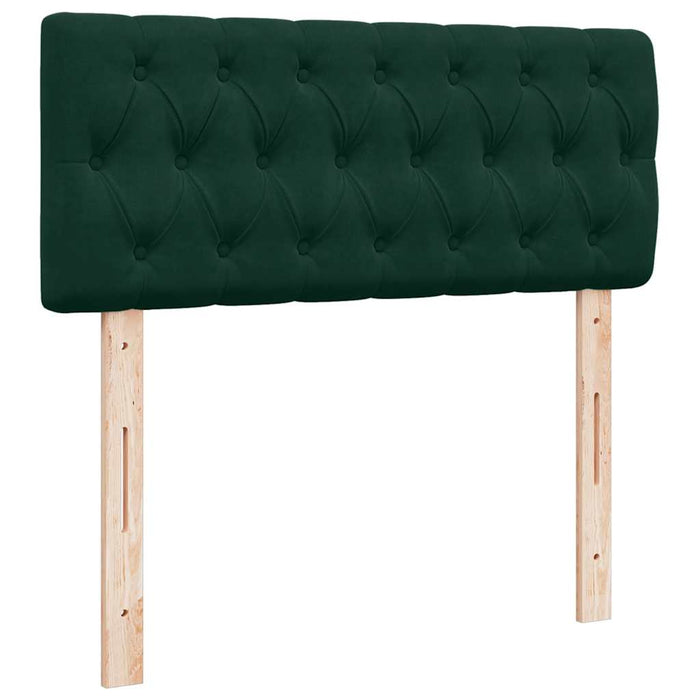 Pat box spring cu saltea, verde închis, 120x190 cm, catifea - WALTI WALTI