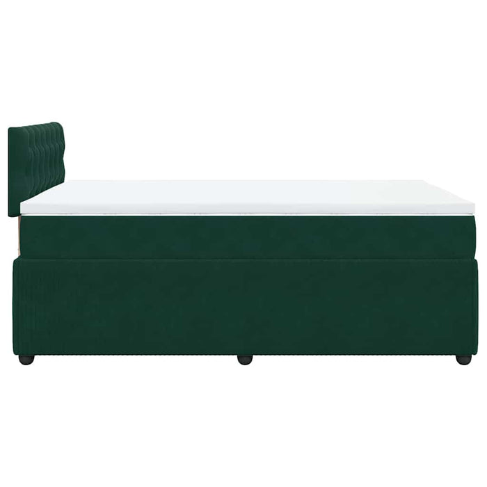 Pat box spring cu saltea, verde închis, 120x190 cm, catifea - WALTI WALTI
