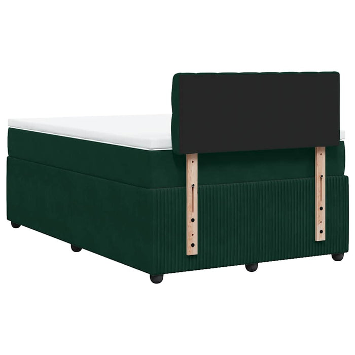 Pat box spring cu saltea, verde închis, 120x190 cm, catifea - WALTI WALTI