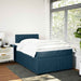Pat box spring cu saltea, albastru, 120x190 cm, catifea - WALTI WALTI