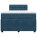 Pat box spring cu saltea, albastru, 120x190 cm, catifea - WALTI WALTI