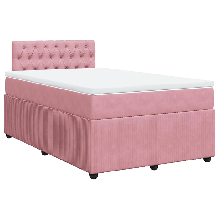 Pat box spring cu saltea, negru, 120x190 cm, catifea - WALTI WALTI