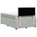 Pat box spring cu saltea, gri deschis, 120x190 cm, catifea - WALTI WALTI