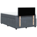 Pat box spring cu saltea, gri închis, 120x190 cm, catifea - WALTI WALTI
