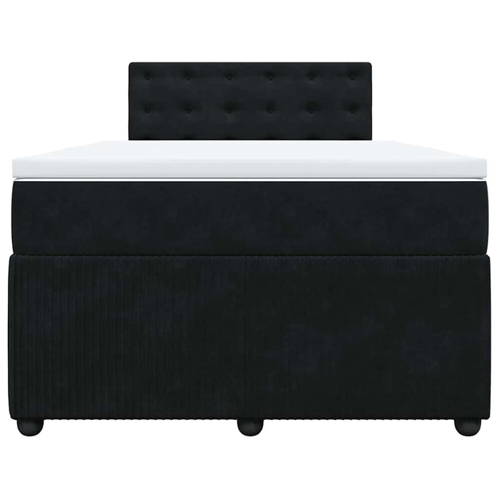 Pat box spring cu saltea, negru, 120x190 cm, catifea - WALTI WALTI
