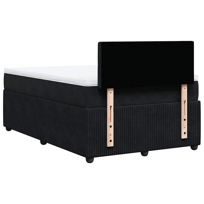 Pat box spring cu saltea, negru, 120x190 cm, catifea - WALTI WALTI