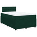 Pat box spring cu saltea, verde închis, 120x190 cm, catifea - WALTI WALTI
