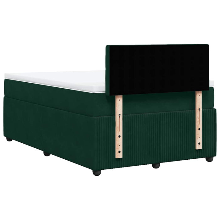 Pat box spring cu saltea, verde închis, 120x190 cm, catifea - WALTI WALTI