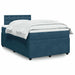 Pat box spring cu saltea, albastru, 120x190 cm, catifea - WALTI WALTI