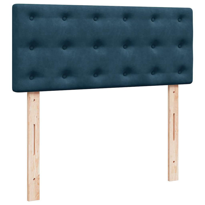Pat box spring cu saltea, albastru, 120x190 cm, catifea - WALTI WALTI
