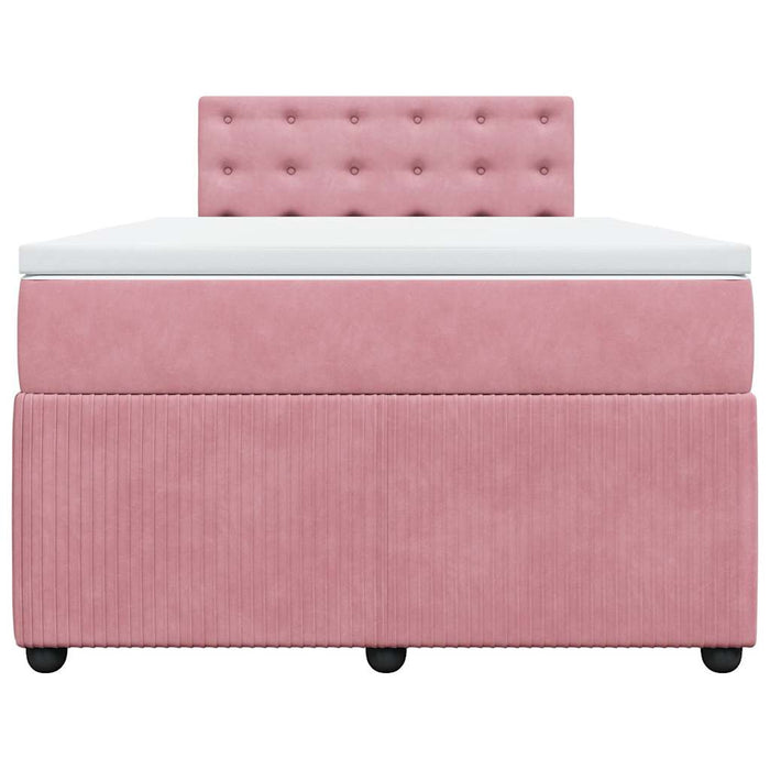 Pat box spring cu saltea, negru, 120x190 cm, catifea - WALTI WALTI
