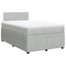 Pat continental cu saltea, gri deschis, 120x200 cm, catifea - WALTI WALTI