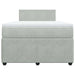 Pat continental cu saltea, gri deschis, 120x200 cm, catifea - WALTI WALTI