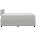 Pat continental cu saltea, gri deschis, 120x200 cm, catifea - WALTI WALTI