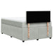 Pat continental cu saltea, gri deschis, 120x200 cm, catifea - WALTI WALTI