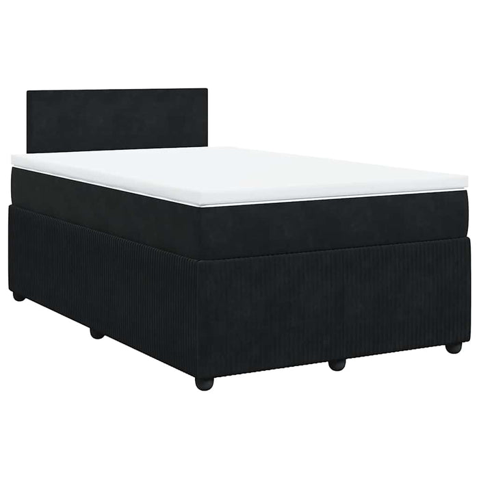 Pat box spring cu saltea, negru, 120x200 cm, catifea - WALTI WALTI