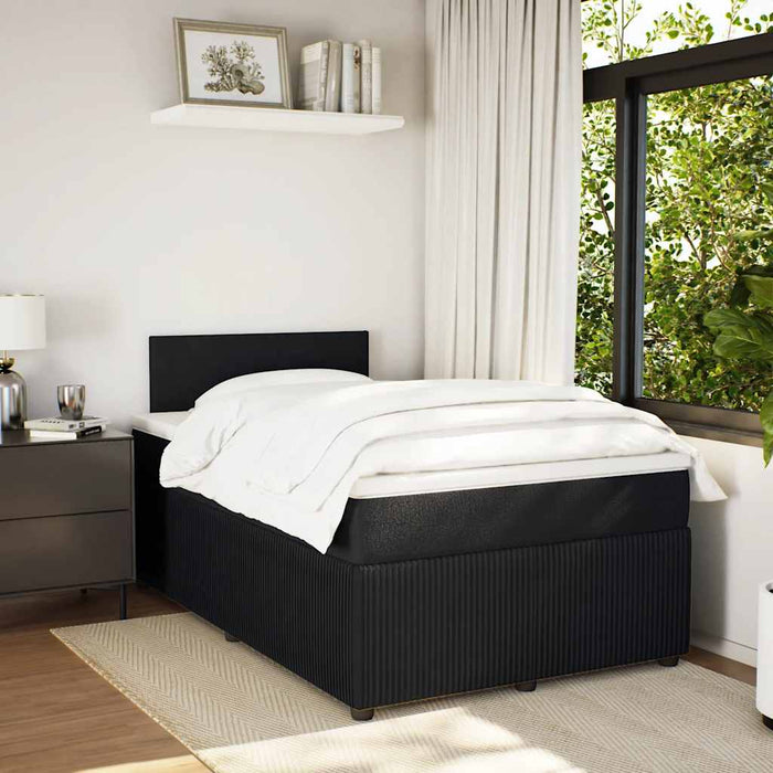 Pat box spring cu saltea, negru, 120x200 cm, catifea - WALTI WALTI