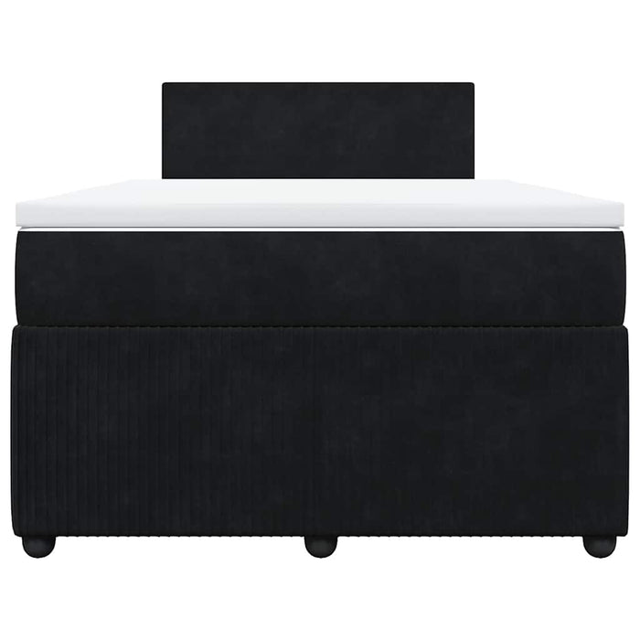 Pat box spring cu saltea, negru, 120x200 cm, catifea - WALTI WALTI