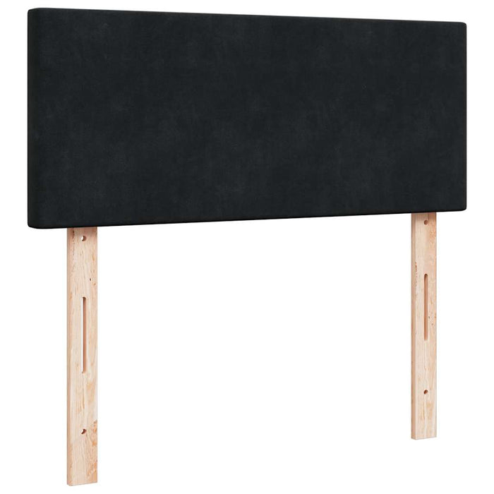 Pat box spring cu saltea, negru, 120x200 cm, catifea - WALTI WALTI