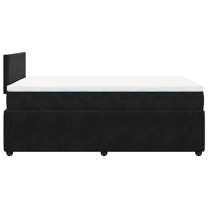 Pat box spring cu saltea, negru, 120x200 cm, catifea - WALTI WALTI