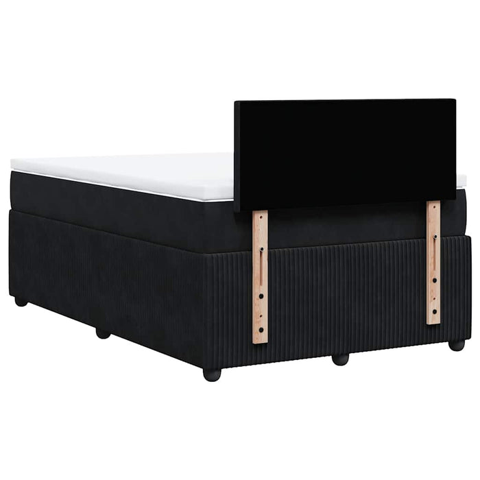 Pat box spring cu saltea, negru, 120x200 cm, catifea - WALTI WALTI