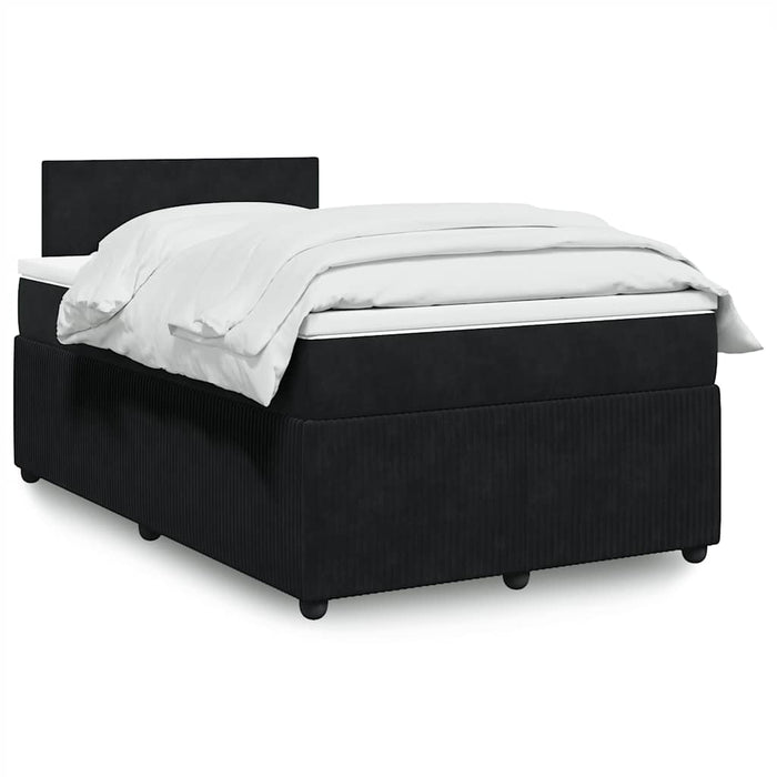 Pat box spring cu saltea, negru, 120x200 cm, catifea - WALTI WALTI