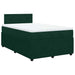 Pat box spring cu saltea, verde închis, 120x200 cm, catifea - WALTI WALTI