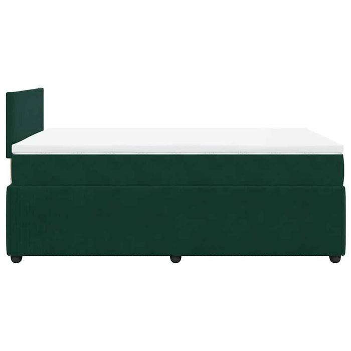 Pat box spring cu saltea, verde închis, 120x200 cm, catifea - WALTI WALTI