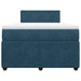 Pat box spring cu saltea, albastru, 120x200 cm, catifea - WALTI WALTI