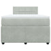 Pat continental cu saltea, gri deschis, 120x200 cm, catifea - WALTI WALTI