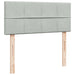 Pat continental cu saltea, gri deschis, 120x200 cm, catifea - WALTI WALTI
