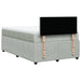 Pat continental cu saltea, gri deschis, 120x200 cm, catifea - WALTI WALTI