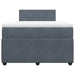 Pat box spring cu saltea, gri închis, 120x200 cm, catifea - WALTI WALTI