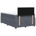 Pat box spring cu saltea, gri închis, 120x200 cm, catifea - WALTI WALTI