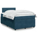 Pat box spring cu saltea, albastru, 120x200 cm, catifea - WALTI WALTI