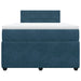 Pat box spring cu saltea, albastru, 120x200 cm, catifea - WALTI WALTI