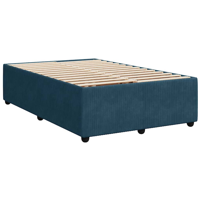 Pat box spring cu saltea, albastru, 120x200 cm, catifea - WALTI WALTI