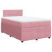 Pat box spring cu saltea, roz, 120x200 cm, catifea - WALTI WALTI
