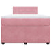 Pat box spring cu saltea, roz, 120x200 cm, catifea - WALTI WALTI