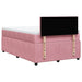Pat box spring cu saltea, roz, 120x200 cm, catifea - WALTI WALTI